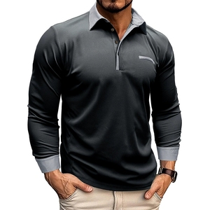 Nuova Collezione Autunno 2026: Maglione a Collo Alto a Maniche Lunghe, Abbigliamento Maschile di Tendenza, <span class=keywords><strong>Polo</strong></span> da Uomo di Alta Qualità, Casual e Versatile - Product Image 1