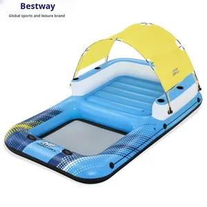 Chaise longue flottante gonflable en PVC extra large pour plusieurs personnes, pare-soleil, capacité 500 kg, modèle INTEX, divertissement aquatique - Product Image 2