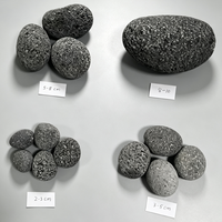 Œuf de lave volcanique en pierre de basalte, forme roulée, résistant à la chaleur, pour barbecue, brasero, cheminée, sauna - Vente en gros