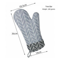 Gants de four maniques de cuisine en silicone avec doublure en coton