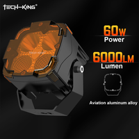 TECH-KING X200 IP68 Étanche 3 pouces Faisceau combiné 60w Feux auxiliaires tout-terrain Assemblage Feux LED Feux de travail LED 4x4 Feux LED Spot