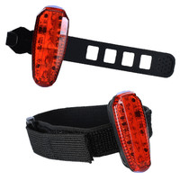 Lampe de course rechargeable à 5 LED à clipser sur le bras, étanche, pour la sécurité, feu arrière de vélo de montagne, lumière d'avertissement pour casque