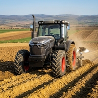 Tracteur agricole à roues diesel Yto 150 CV 4x4 à transmission par engrenages, certifié CE, machine agricole