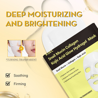 Masque Hydrogel KOEC à la Bave d'Escargot, Collagène et Acide Kojique – Éclat, Hydratation, Nutrition, Revitalisation, Lifting et Éclaircissement – Format Voyage