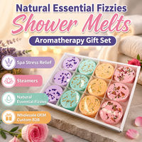 Coffret Cadeau de Boules de Douche Effervescentes Naturelles à l'Huile Essentielle, Aromathérapie, Relaxation Spa, Vente en Gros, OEM Personnalisé B2B