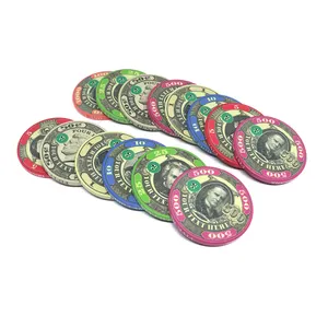 批发10g总统扑克筹码美元39 43 45 46 48.5 50 52 55毫米定制现金价值制造赌场桌游戏