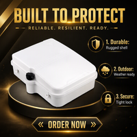Boîtier de distribution de fibre optique extérieur 24 cœurs, étanche IP65, ABS, 2 entrées 24 sorties, FTTH FDB-24MA-A3, garantie 5 ans