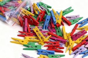 Maßgefertigte 2,5cm oder 25mm Holz-Wäscheklammern & Weihnachtsdekoration <span class=keywords><strong>Mini</strong></span>-Bastelklammern & Birkenholz <span class=keywords><strong>Mini</strong></span>-Wäscheklammern 50 Stück/Set - Product Image 3