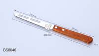 Damask — ensemble de couteaux professionnels avec manche en bois, lame fixe, pour coupe-cuisine, Camping en plein air