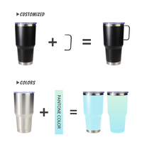 Vaso Tumbler Navideño de 20 oz y 30 oz con Logo Personalizado, Taza Térmica de Viaje para Café y Agua, Termo de Acero Inoxidable al Vacío con Tapa