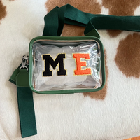 Sacs approuvés pour les stades, sac à bandoulière transparent en PVC chenille, sac à main transparent pour concert