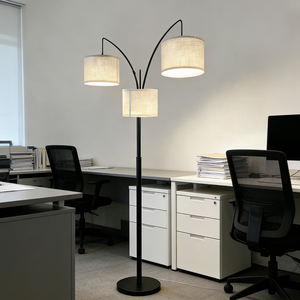 Lámpara de Pie Giratoria de Estilo Mid-Century con 3 Luces, LED Regulable, Alto CRI 90, Control Táctil, Pantalla Beige, Base Metálica Estable, Decoración para el Hogar - Product Image 5