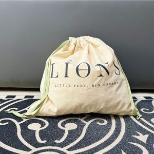 Sacs en coton promotionnels en gros, personnalisables avec logo, pochette à bijoux à cordon, style simple, emballage cadeau - Product Image 1