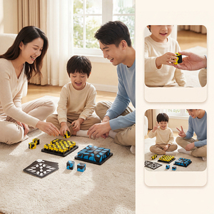 Jeu de société éducatif pour enfants : Blocs de construction de combat pour deux joueurs, jouet de réflexion logique, vente en gros - Product Image 4
