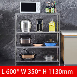 Estante de Almacenamiento Portátil para Cocina, <span class=keywords><strong>Acero</strong></span> <span class=keywords><strong>Inoxidable</strong></span>, Horno, <span class=keywords><strong>Microondas</strong></span>, Estante de Almacenamiento Multicapa - Product Image 2