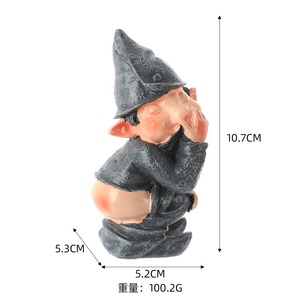 Figuras de Enanos Extraños, Creativas, para <span class=keywords><strong>Jardín</strong></span> y Pequeñas Figuras Decorativas para Fiestas, Artesanías de Resina, Decoración del Hogar - Product Image 6