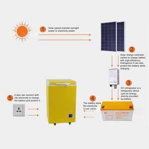 Solar-Chargeable 220V Mini Chest Freezer Frost-Free Design Energy Saving A+++ Class Single Door 135-308L Adjustable <b>Shelves</b> Dual - Product Image 4