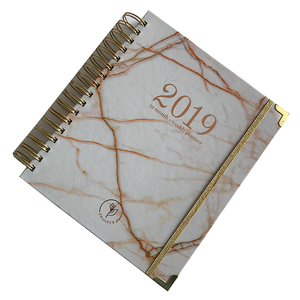 2021-2022 custom colored divider <strong>pages</strong> weekly hardcover <strong>diary</strong> marble spiral planner - Product Image 1