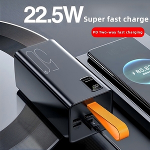 קיבולת גבוהה 50000mah בנק כוח 22.5w טעינה מהירה הוביל תצוגה USB-C מטען נייד 4 תפוקות עבור סוללת לי פולימר - Product Image 4