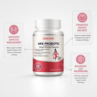 Capsules Probiotiques Akkermansia OEM/ODM – Complément de Bactéries Utiles pour l'Équilibre du Microbiome Intestinal des Adultes, Amélioration du Sommeil, du Métabolisme et Brûleur de Graisse