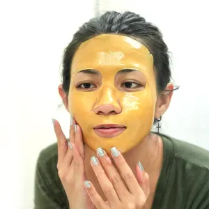 Derin nemlendirici ve nemlendirici altın kollajen kristal yüz maskesi hidrojel altın yüz maskesi kadınlar için