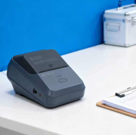 KAIAM No Ribbon P2 Cable Label Printer Portable Bluetooth Direct Thermal Printing Barcode/QR Code Label Printer