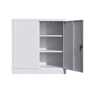 Archivador Blanco de 2 Puertas Directo de Fábrica, 2 Estantes Ajustables, Unidad de Almacenamiento Pequeña, Precio al por Mayor, Muebles de Oficina - Product Image 3