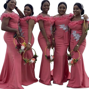 green emerald velvet dress African Plus Size Purple Long Bridesmaid Dresses  TANYA BRIDAL