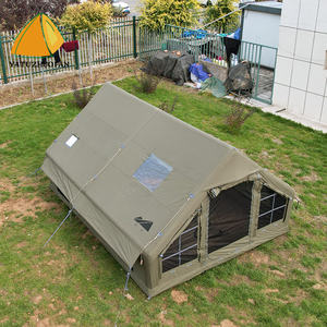 Tente de camping gonflable avec pompe manuelle, installation facile, imperméable, résistante au vent, tente cabane en coton 4 saisons avec fenêtre en maille pour <span class=keywords><strong>cheminée</strong></span> - Product Image 2