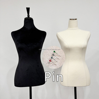 Mannequin de couture demi-corps féminin avec queue, personnalisable en couleur, pour la confection de vêtements et la drapage
