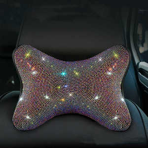 Luxe diamant voiture ceinture de sécurité épaulettes couverture frein à main ensemble Auto volant couvre pour dames Bling Bing voiture accessoires - Product Image 6