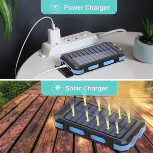 Banco de Energía Solar Portátil de Carga Rápida para Acampar al Aire Libre con Linterna LED, Gran Capacidad de 10000mAh - Product Image 5