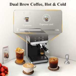 Machine à expresso avec moulin intégré, 20 bars, <span class=keywords><strong>cafetière</strong></span> tout-en-un avec mousseur à lait, fonction cold brew, 30 réglages de mouture - Product Image 3