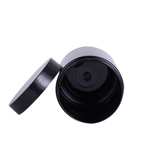 Pot cosmétique vide en plastique PET noir solide pour crème et lotion, 30g, 50g, 100g, 120g, 150g, 200g, 250g, 300g, 400g, 500g - Product Image 2