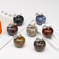 Groothandel Natuurlijke Kristal Ruwe Steen appel Kristal Creatief Cadeau Ornament Kerstavond Cadeau Ping'an Fruit