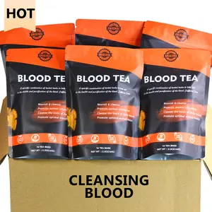Chinaherbs Hot selling OEM blood cleansing herbal tea for high blood pressure fat 100% pure natural cleanse the body tissues of toxin