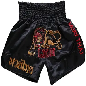 Newest 100% Polyester muay thai short training shorts colorful muay thai shorts boxing mma shorts