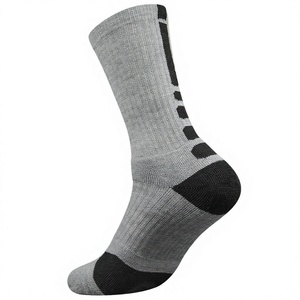 Chaussettes de sport personnalisées respirantes, antidérapantes, à séchage rapide, absorbant la transpiration, en spandex tricoté, imprimées en sérigraphie, unies, avec revers, pour l'été - Product Image 4