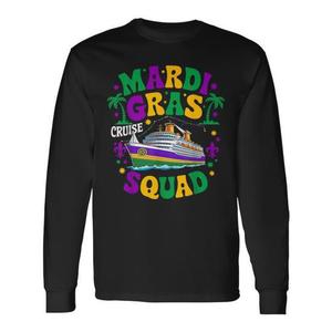 Maglietta a Maniche Lunghe per Squadra di Viaggio Mardi Gras, Coordinata per Famiglia, Gita 2025 a New Orleans - Product Image 1