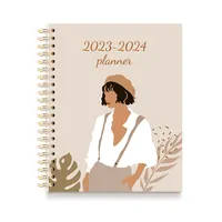 Benutzer definiertes Logo 2022-2023 A4 A5 Pink Spiral Wöchentliche monatliche Manifestation Ziel Tagebuch Journal Planer Agenda Notizbuch