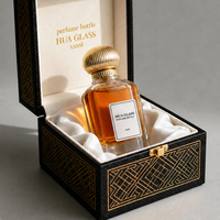 Flacon de parfum premium 100 ml, flacon de parfum rond vide, col à sertir, flacon pulvérisateur de parfum mat avec bouchon en plastique et boîte