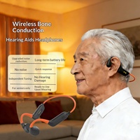 Casque audio Bluetooth à conduction osseuse pour personnes âgées malentendantes (dégueulure modérée à sévère), étanche, conception intra-auriculaire, avec fonction d'appel