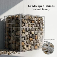Cage en gabion décorative soudée en treillis métallique galvanisé à mailles carrées robustes pour le contrôle des inondations et les murs de soutènement extérieurs