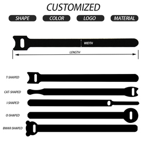 12x250mm tự dính hai mặt Nylon quan hệ cáp chống cháy Back-to-Back móc và vòng lặp cho nhà văn phòng lớp học tổ chức - Product Image 6