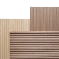 Revêtement en placage de bois, panneau ondulé en MDF 3D, panneau mural flexible en MDF, revêtement mural en bois rainuré flexible