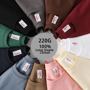 قميص قطني طويل قابل للتخصيص من النوع الاجتماعي تي شيرت متعدد الاستخدامات محبوك بدون مقاس 21 مغزل مقطوع ثلاثي الأبعاد - Product Image 1