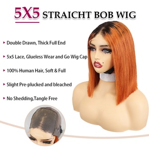 FH Wholesale Raw Vietnamese Hair Bob Lace Front <b>Wig</b> Glueless 5X5 Lace Front <b>Wig</b> 1b/350 <b>Cheap</b> Human Hair Bob <b>Wig</b> - Product Image 2