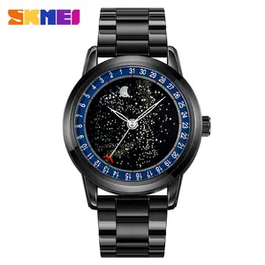 Мужские водонепроницаемые наручные часы SKMEI 2116 высокого качества из натуральной кожи