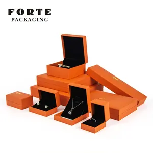 FORTE October hotsale orange OEM luxury box with logo trendy box for custom logo color packaging for jewelry