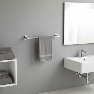 Portasciugamani Spirella 'Lagune' con barra mobile, in metallo cromato grigio, 45 x 5,5 cm - Product Image 3